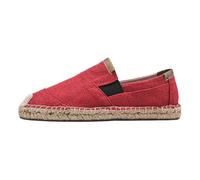 Men's Slip On Low Top Shoes,Men's Canvas Mesh Slip On Canvas Shoes,Wear Resistant,Lightweight,Fashionable,Suitable for Walking,Traveling,Playing at The Beach,Dating Red