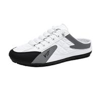 Men's Slip On Mule Sneakers,Backless Trainers Breathable Mesh Shoes,Backless Trainers,Breathable,Non Slip,All-Match,Outdoor,Wear-Resistant,for Leisure,Sports and Outdoor Activities White