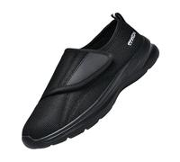 Mens Slip On Trainers Casual Mesh Walking Shoes Lightweight Breathable Sneakers Comfortable Everyday Footwear with Adjustable Strap for Leisure B 35.0