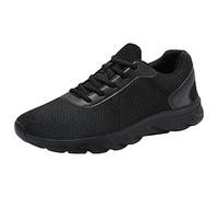 Mens Slip On Trainers Casual Walking Nordic Shoes Breathable Nurse Work Shoes Lightweight Tennis Soft Mesh Shoes Black