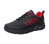 Mens Slip On Trainers Cushioned Footbed Trainers Mesh Sneakers Cushioned Footbed Sneakers Waterproof Walking Shoes Sturdy Grip Mesh Shoes Arch Support & Perfect for Casual Wear Red