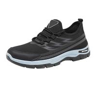 Mens Slip on Trainers High Top Wide Fit Sneakers Orthopedic rekking Boots Arch Support Hiking Boots Platform Running Shoes Joggers Trainers Backpacking Footwear Walking Boots (Black-3, 7)