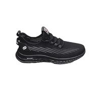 Mens Slip On Trainers Mens Loafers Size 7 Fashion Spring and Summer Men Sports Shoes Flat Bottom Lightweight Mesh Breathable Slip On Comfortable Solid Color School Shoes Boys Mens (Black, 7.5)