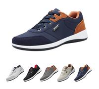 Mens Slip On Trainers Summer Lightweight Breathable Mesh Sneakers Fashion Wide Fit Walking Shoes Solid Colour Casual Comfortable Jogging Shoes Shallow Outdoor Workout Training Shoes Dark Blue