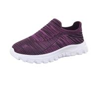 Men's Slip On Trainers Without Laces, Slip-On Shoes Women's Summer Elegant Platform Shoes Breathable Knitted Trainers Comfortable Sports Shoes for Couples Unisex Walking Shoes Sports Leisure Shoes