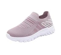 Men's Slip On Trainers Without Laces, Slip-On Shoes Women's Summer Elegant Platform Shoes Breathable Knitted Trainers Comfortable Sports Shoes for Couples Unisex Walking Shoes Sports Leisure Shoes