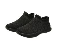 Men's Slip on Walking Running Shoes UK 6.5 Lightweight Breathable Mesh Socks Sneakers Knitted Orthopedic Shoes Low-Top All-Day Comfort Non-Slip Trainers Tennis Shoes Black
