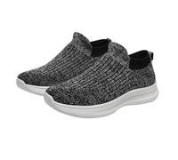Men's Slip on Walking Running Shoes UK 7.5 Lightweight Breathable Mesh Socks Sneakers Knitted Orthopedic Shoes Low-Top All-Day Comfort Non-Slip Trainers Tennis Shoes Grey