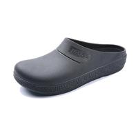 Men's Slip on Wide Chef Shoes, Service Slip on Waterproof Oil Resistant Breathable Chef Kitchen Shoes for Men, Comfortable Ideal Work Shoes, for Kitchens for Chefs, Nurses, Gardeners(6.5 UK) Black