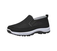 Men's Slip on Winter Walking Shoes with Warm Lining, Fur Lined Waterproof Trainers, Anti Slip Lightweight Sneakers for Men, Cushioned Insole, Durable Rubber Sole, Breathable Upper, Wide Fit Design