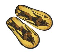 Men's Slipper Ancient Egypt Hieroglyph Ethnic Breathable Spa Slippers Warm Comfortable Womens Slippers Family Bedroom M
