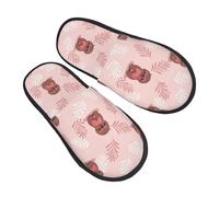 Men's Slipper Happy Love'S Day Of Sloth Pattern Non-Slip Home Slippers Soft Fluffy Womens Slippers Indoor Guest L