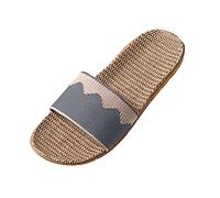 Men's Slipper New Unisex Non-slip Linen Flip Flops Couples Mule Sandals Slippers Flax Sole Indoor Flats Shoes Summer Holiday Comfort Breathable Floor Drag 2026