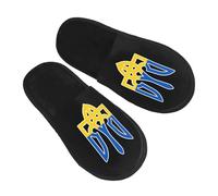Mens Slipper Ukraine Stamp Comfortable Women's Slippers Plush Lightweight Hotel Slippers Guest Family M