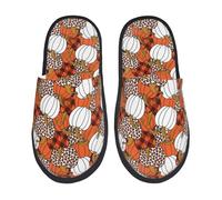 Men's Slipper Various Pumpkins Print Fluffy Hotel Slippers Lightweight Warm Ladies Slippers Ladies Travel L