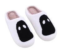 Men's Slippers 44 Closed - Slippers Men's Funny Bed Shoes Cosy Winter Shoes Cottage Shoes Cotton Slippers Comfortable Mules Warm Slippers Lightweight Slippers Faux Fur Slippers, White, 6 UK