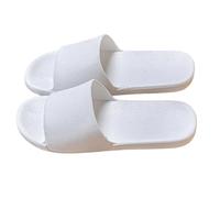 Men's Slippers, Bathing Slippers, Bathing Shoes, Thick Soft Non-Slip Sandals, Women's Original Cosy Slides, Suitable for Family, Garden, Swimming Pool, Beach, White, 4 UK