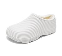 Mens Slippers Black Ribbed Closed Toe Clogs, deep Wave Texture Across the Upper, Rounded Front with Open Heel Entry, for Garden, Home, Work Style Settings, Casual Outdoor wear, Casual Home (Grey, 5)