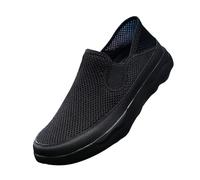 Men's Slippers, Breathable Trainers, Lightweight Walking Shoes, Comfortable Running Shoes, Leisure Shoes, Driving Shoes, Thin Comfortable Garden Shoes, Non-Slip Slip-On Shoes, Summer Shoes, O Black