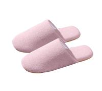 Men's Slippers Closed Slim Felt Slippers Men with Rubber Sole Winter Slippers Cuddly Felt Slippers Back Open Slippers Soft Men's Slippers Lightweight House Slippers Comfortable, pink, 5 UK