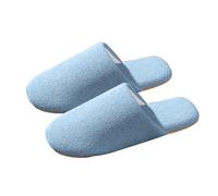 Men's Slippers Closed Slim Felt Slippers Men with Rubber Sole Winter Slippers Cuddly Felt Slippers Back Open Slippers Soft Men's Slippers Lightweight House Slippers Comfortable, blue, 8.5 UK