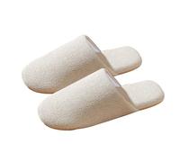 Men's Slippers Closed Slim Felt Slippers Men with Rubber Sole Winter Slippers Cuddly Felt Slippers Back Open Slippers Soft Men's Slippers Lightweight House Slippers Comfortable, beige, 7 UK