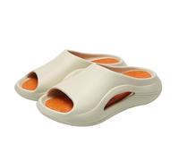 Men's Slippers for Home, Comfortable Summer - Sandals Flip Flops for Men Elegant Slippers Massaging Breathable Non-Slip Lightweight Unisex Black Slippers Soft Travel Slippers Guests Sea Hotel, a, 4 UK
