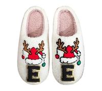 Mens Slippers Letter Slippers Cozy Shoes Winter Warm Indoor Footwear for Couples Breathable and Comfortable Ideal Holiday for Him