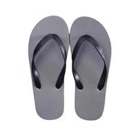mens slippers olive thong flip flops, simple dark toe post strap on muted green sole, flat lightweight beach sandal design, for beach holidays, pools, showers, summer travel bags, relaxe (Grey, 7.5-8)