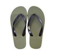 Mens Slippers Olive Thong flip Flops, Simple Dark Toe Post Strap on Muted Green Sole, Flat Lightweight Beach Sandal Design, for Beach Holidays, Pools, Showers, Summer Travel Bags, (Army Green, 4.5-5)