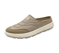 Men's Slippers Summer Lightweight Breathable Comfortable Loafers Plain Soft Sole Non-Slip Slip-On Shoes Casual Slippers for Indoor and Outdoor Use 39-45, khaki, 7 UK