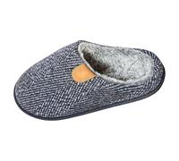 Men's Slippers with Soft Soles for Cosy Warmth in the Cold Season, navy, 8 UK