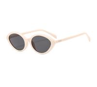 Men's Small Frame Commuter Sunglasses Women's Vacation Party Sun Glasses(Beige)