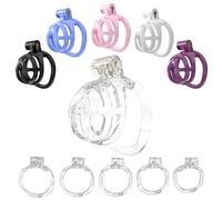 Men's Small Protective Cage, Comfortable Resin Training Cage Accessories, 6 Colors Available-A346 (Clear)