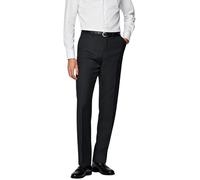 Mens Smart Formal Trousers | Office Workwear Business Suit Bottoms | Flat Front & Straight Leg Dress Pants Classic & Comfort Fit | Waist Sizes 30-50 Inch- Charcoal 42W/29L