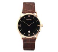 Mens Smart New Sekonda Rose Gold Black Dial 38mm Date Watch 3207 Rp £59.99