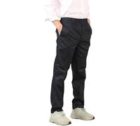 Mens Smart Rugby Trousers Fully Elasticated Stretch Waist Band with Draw Cord Comfortable Fit Workwear Bottoms Straight Leg Casual Formal Work Pants (UK, Waist & Inseam, 40, 27, Navy Blue)
