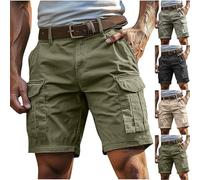 Mens Smart Summer Chino Trousers UK Solid Color Plain Pants with Multi Pockets Lightweight Breathable Durable Workwear Comfy Baggy Outdoor Sports Comfort Trousers Deep Green