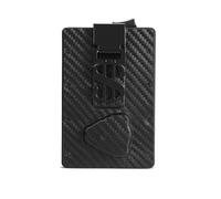 Mens Smart Wallet with Tracker Works for Find My(iOS)- Anti-Lost [Left Behind Reminder ]Slim Pop Up Card Case in Leather Money Clip, Carbon Fiber Black, Minimalist