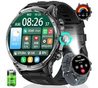 Men's Smart Watch with 1.85 Inch HD Large Screen/LED Smartwatch Lamp 710 mAh Battery with 120+ Sports Modes, 24/7 Heart Rate Monitor and Sleep Monitor IP69 Waterproof for Android iOS