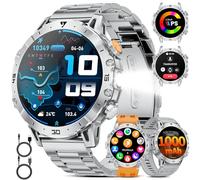 Men's Smartwatch with 1000 mAh Large Battery, 1.7 Inch HD Display, Phone Function, LED Torch, Waterproof Military Fitness Tracker, 24H Heart Rate, Sleep Monitor, 110 Sports Modes, Sports Watch for
