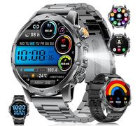 Men's Smartwatch with Calls/1000 mAh Battery for Android iOS, 1.53 Inch HD Large Touchscreen Military Smart Watch with 24H Heart Rate / 110 Sports Modes, IP68 Waterproof Torch Fitness Watch, 3