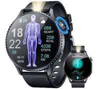 Men's Smartwatch with ECG + HRV Fitness Watch: 1.56 Inch AMOLED with Bluetooth Phone Function Smart Watch 24H Heart Rate Blood Pressure Fitness Tracker Pedometer IP67 Waterproof Watch Compatible