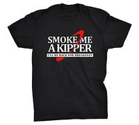 Men's Smoke Me A Kipper Funny Red Dwarf Inspired T-Shirt Lister Rimmer Cat Kryten Black M