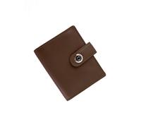 Men's Smooth Nappa Leather Business Card Holder with RFID Blocking and Tab - English Tan/Olive / One