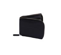 Men's Smooth Nappa Leather Zip-Round Wallet with RFID Blocking and Coin Purse