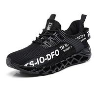 Mens Sneakers Fashion Gym Sport Trail Running Shoes Slip on Mesh Causal Athletic Tennis Walking Outdoor Runners Stylish Comfort Workout Cross Trainers Jogging Black White Size 11