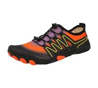 Men's Sneakers Purpose Swimming Walking Shoes Lightweight Soft Sole Comfortable Couples Wading Footwear for Beach Pool Outdoor Activities (Orange, 4)