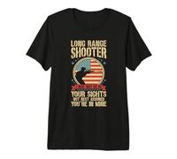 Mens Sniper Rifle Funny Long Range Shooting Premium T-Shirt