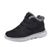 Mens Snow Boots Uk Warm Furry Winter Fluffy Slip on Winter Boots Waterproof Wide Fit Comfortable Booties Fur Lining Stylish Ice and Cold Weather Thick Soles Fur Lining